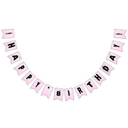 Bannière À Fanions Teen Girl Pink Punk Lettering Kids Birthday