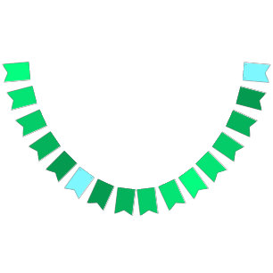 Bannière À Fanions Thème de dégradé Aurora vert à bleu électrique