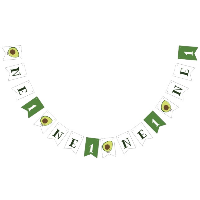 Bannière À Fanions Un bébé Avocado 1er anniversaire (Tout)