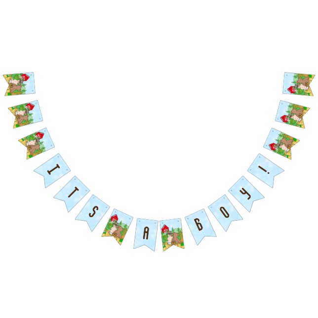 Bannière À Fanions Un garçon | Baby shower du garçon (Tout)