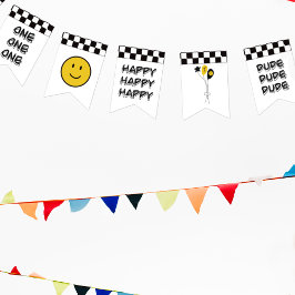 Bannière À Fanions Un joyeux Mec Jaune sourire premier garçon 1er ann