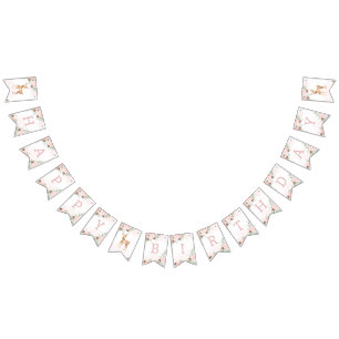 Bannière À Fanions Verre rousse de cerf d'hiver Fille à feuillage per