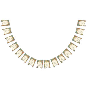 Bannière À Fanions Vintage Floral Art Nouveau Mariage