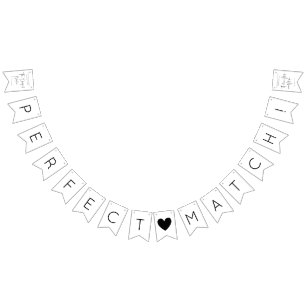 Bannière À Fanions Wedding shower de script moderne