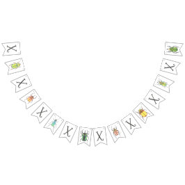 Bannière À Fanions XOXO Bugs et Baisers Saint Valentin