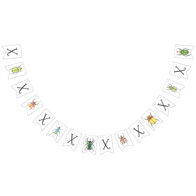 Bannière À Fanions XOXO Bugs et Baisers Saint Valentin (Tout)