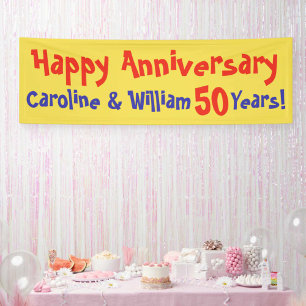 Bannière anniversaire avec nom et numéro