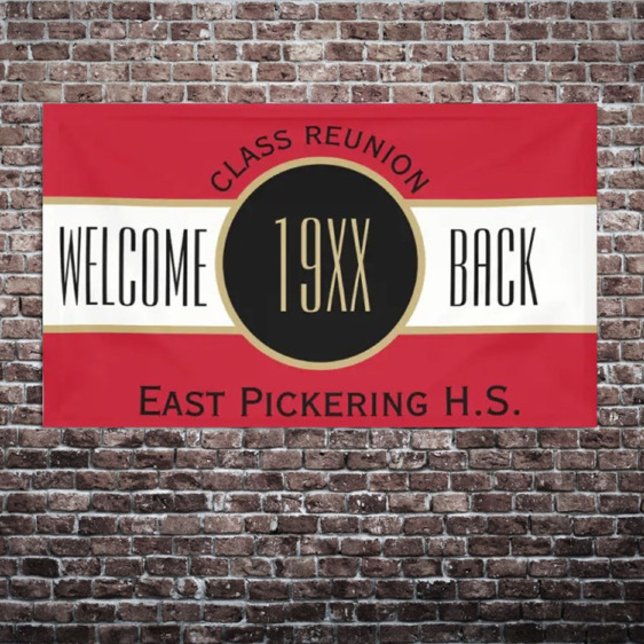 Bannière arrière de bienvenue de réunion de classe (Créateur téléchargé)