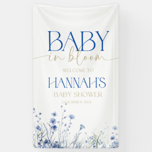 Bannière baby shower bébé en fleur