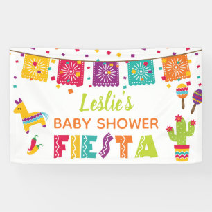 Bannière Baby shower Fiesta - Arrière - plan blanc