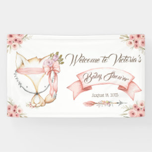 Bannière Baby shower fille de Boho Fox