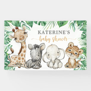 Bannière Baby shower Safari