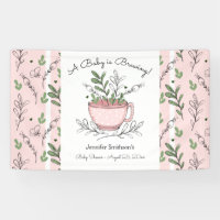 Bannière Baby shower Tea Cup Tea Party