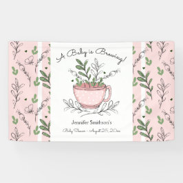 Bannière Baby shower Tea Cup Tea Party