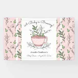 Bannière Baby shower Tea Cup Tea Party