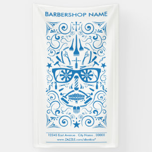 bannière barbershop dia de los muertos