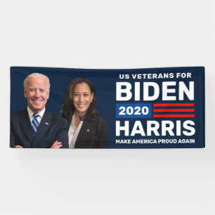 Bannière Biden Harris 2020 du soutien aux vétér