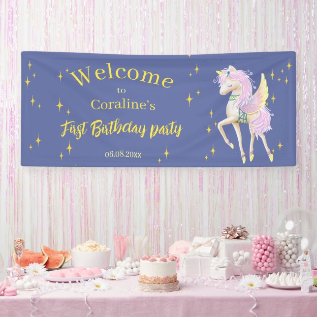 Bannière bienvenue au premier anniversaire avec li (Fête)