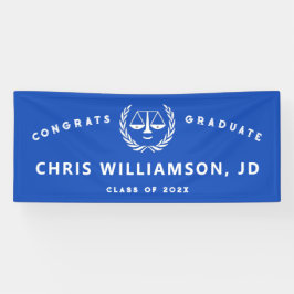 Bannière bleue de l'école de droit