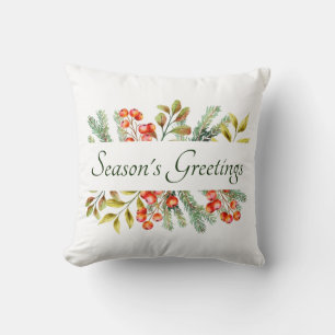 Bannière botanique personnalisée coussin jeté