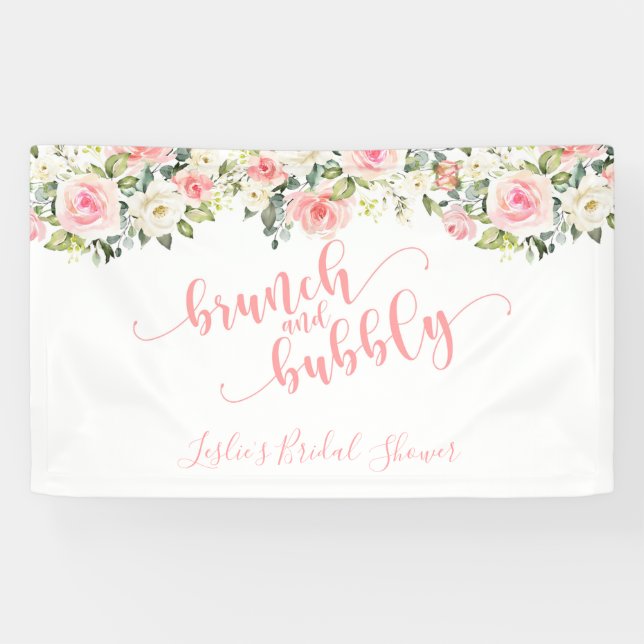 Bannière Brunch et Bubbly - Texte rose (Horizontal)