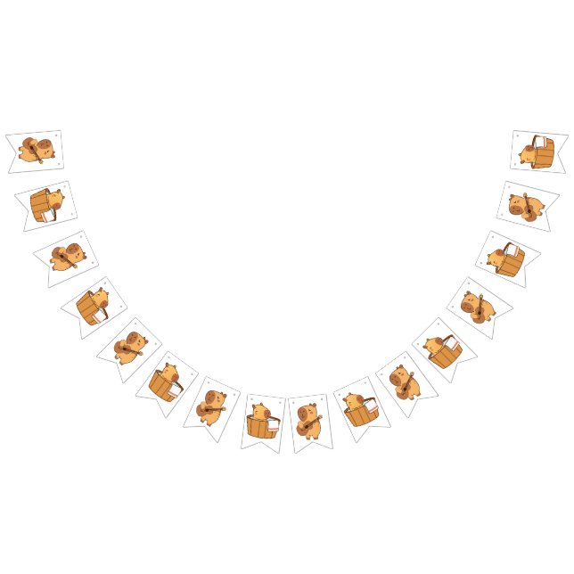 Bannière Capybara Bunting | Fête à thème animal mi (Tout)