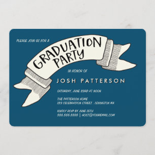 Bannière Célébration Graduation Party Invitation