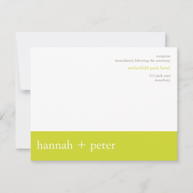 Bannière Chartreuse :: Invitation Réception (Devant)