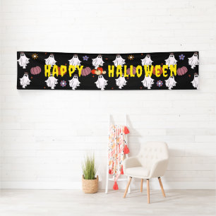 Bannière Citrouille Fantômes Personnalisée Décor H