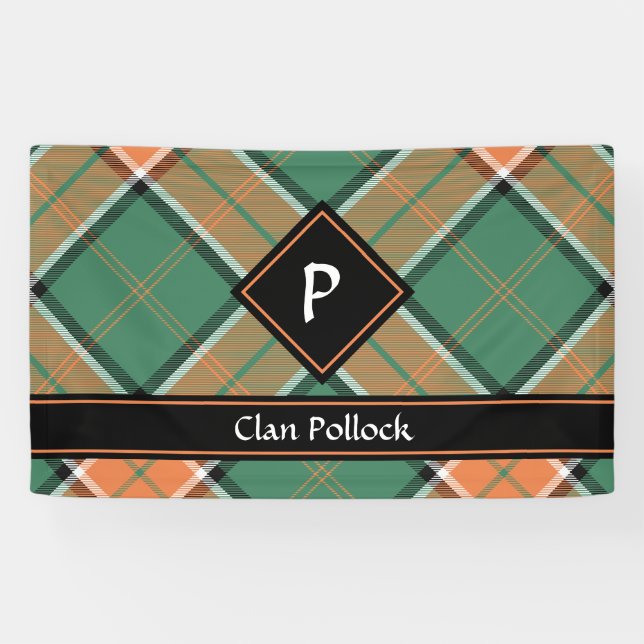Bannière Clan Pollock Tartan (Horizontal)