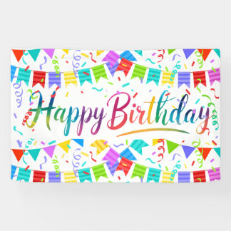 Bannière colorée Joyeux Anniversaire 