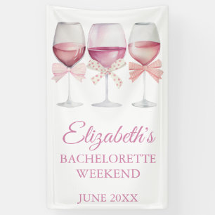 Bannière Coquette Pink Bow et Wine Bachelorette