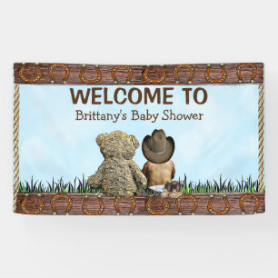 Bannière Country and Western Lil Cowboy & Teddy Be