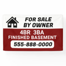 Bannière customisée "À vendre par le propriétaire"