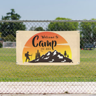 Bannière d'accueil de camp personnalisée