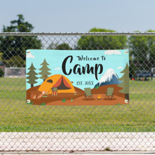 Bannière d'accueil de camp personnalisée