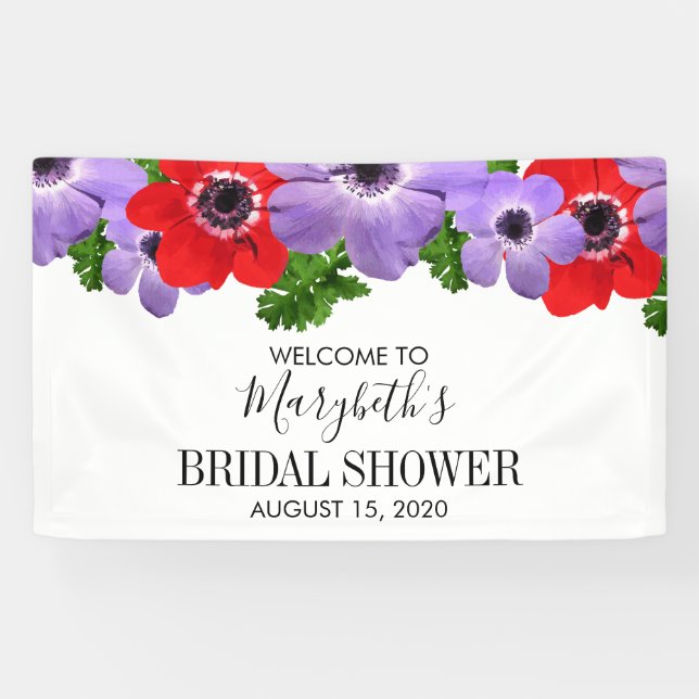 Bannière d'accueil de Fête des mariées Florale aqu (Horizontal)