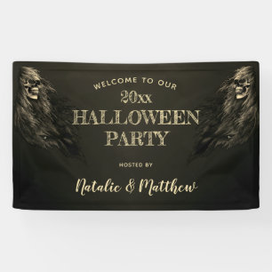 Bannière d'accueil de la fête d'Halloween dépla