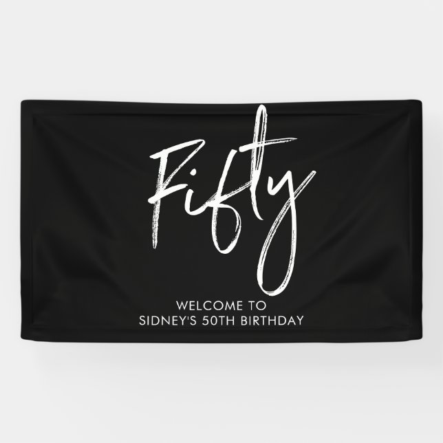 Bannière d'accueil de la fête du 50e anniversaire  (Horizontal)