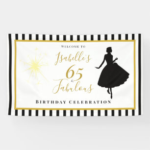 Bannière d'anniversaire 65 ans & Fabuleuse Décorat