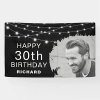 Bannière d'anniversaire avec effet photo brossée m