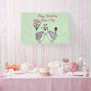 Bannière d'anniversaire de Hérisson