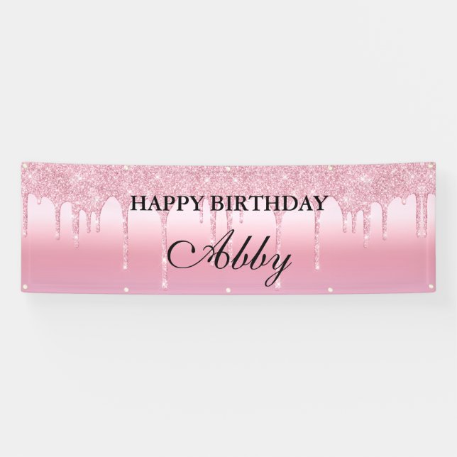 Bannière d'anniversaire de la Parties scintillant  (Horizontal)