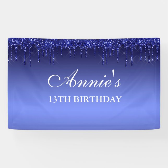 Bannière d'anniversaire de la Parties scintillant  (Horizontal)