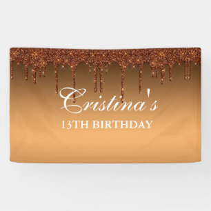 Bannière d'anniversaire de la Parties scintillant