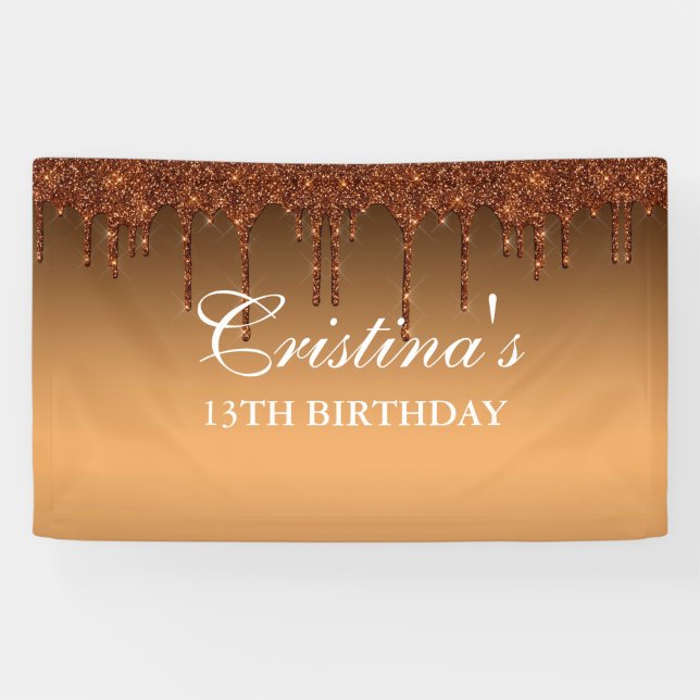 Bannière d'anniversaire de la Parties scintillant  (Horizontal)