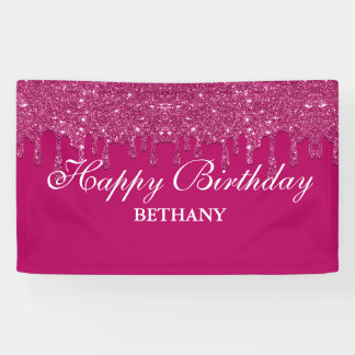 Bannière d'anniversaire de la Parties scintillant 