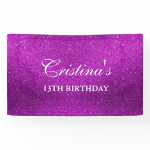 Bannière d'anniversaire de la Parties scintillant 