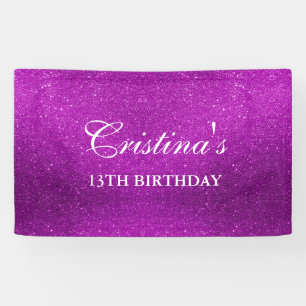 Bannière d'anniversaire de la Parties scintillant