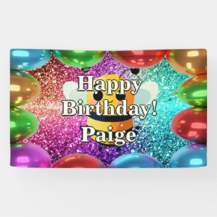 Bannière d'anniversaire de personnage personnalisé